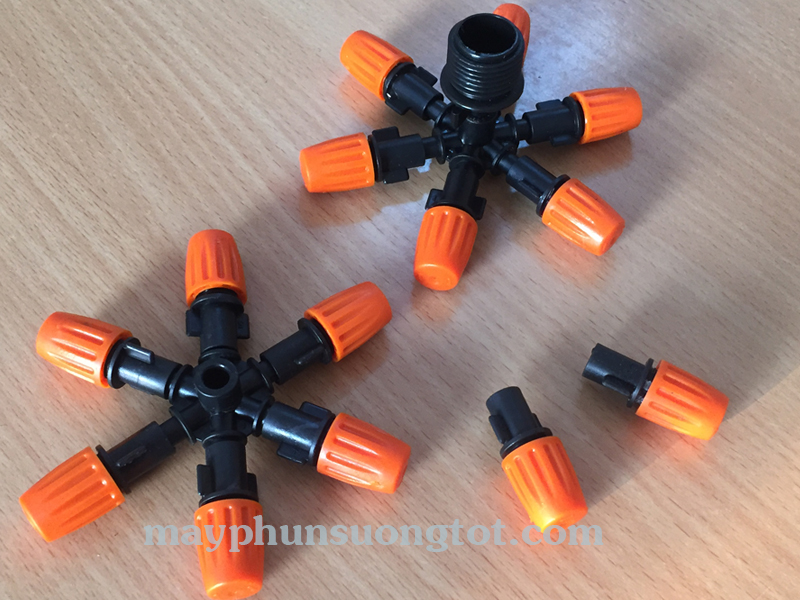 bo bec phun suong 6 cua nhua Bộ béc phun sương 6 cửa chống ăn mòn, rò gỉ nước