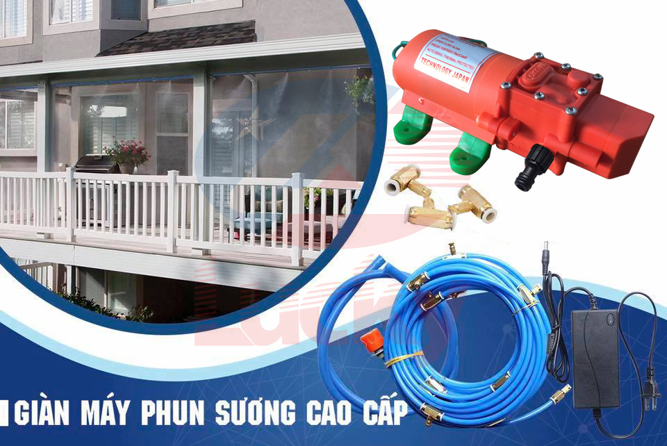 may phun suong cao ap mini 12V Máy phun sương cao áp mini 12V